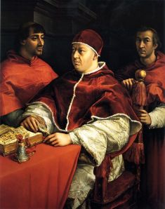 Papa Leon X y dos cardenales Uffizi